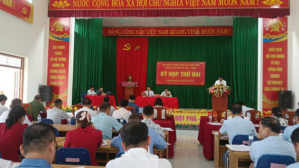 HĐND xã Thiện Tân khoá II, nhiệm kỳ 2021-2026  tổ chức Kỳ họp thứ 2 (kỳ họp chuyên đề)