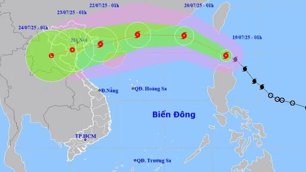 in bão Wipha mới nhất: Hôm nay Biển Đông đón bão số 3
